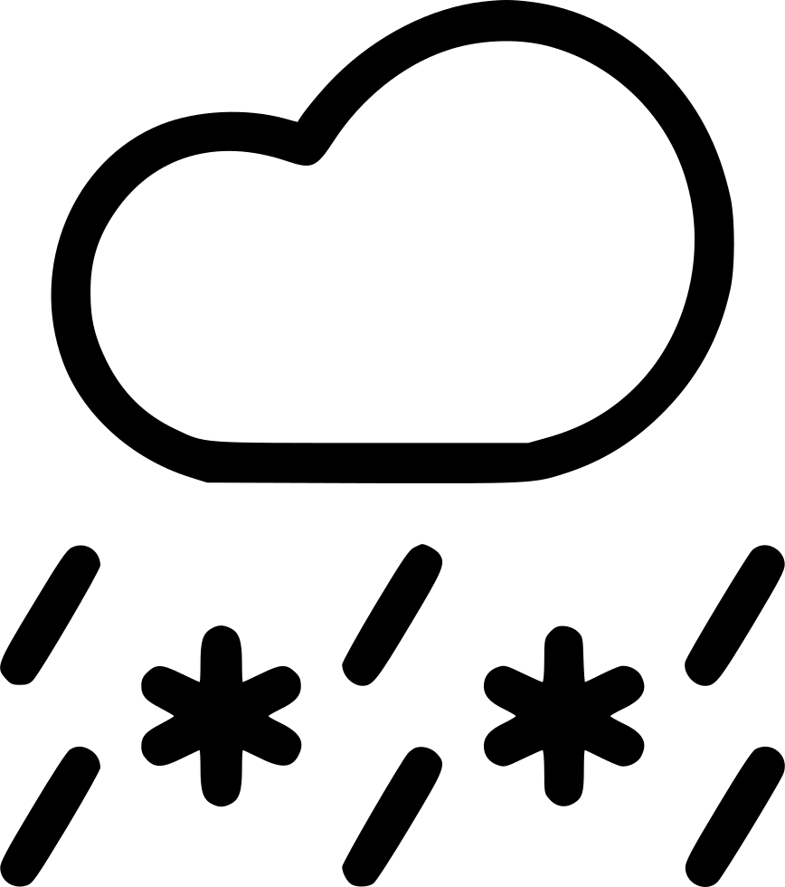 868x980 Sleet Snow Rain Cloud Snowfall Weather Png Icon Free Download