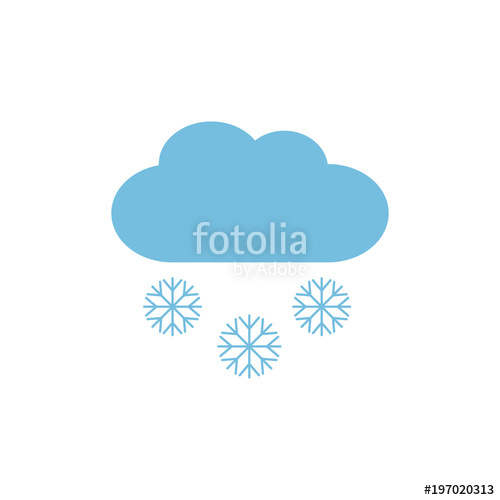 500x500 Snowing Weather Icon, Clouds And Snow Stock Image And Royalty