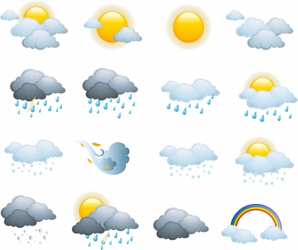 600x503 Weather Icons, Day Forecast Free Vector In Adobe Illustrator