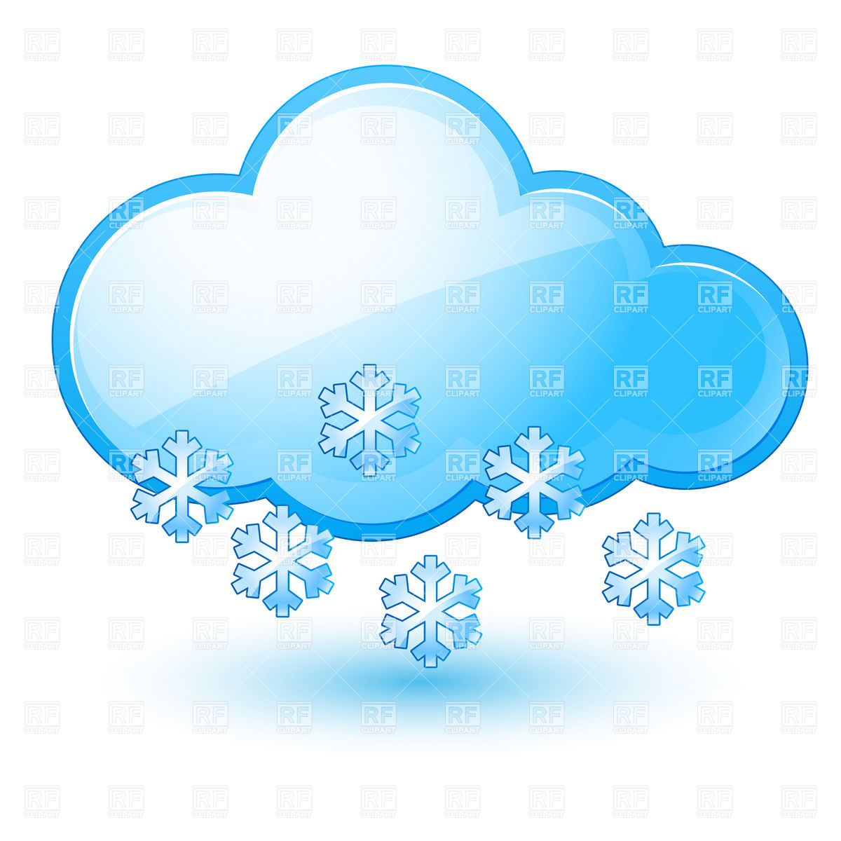 1200x1200 Cloud With Snowflake