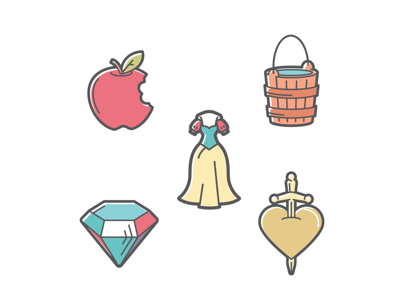 800x600 Snow White Icon Set