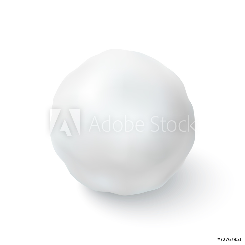 1000x1000 Photo Art Print Snowball Icon Isolated On White Background