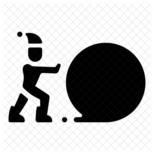 512x512 Playing With Snowball Icon Of Glyph Style