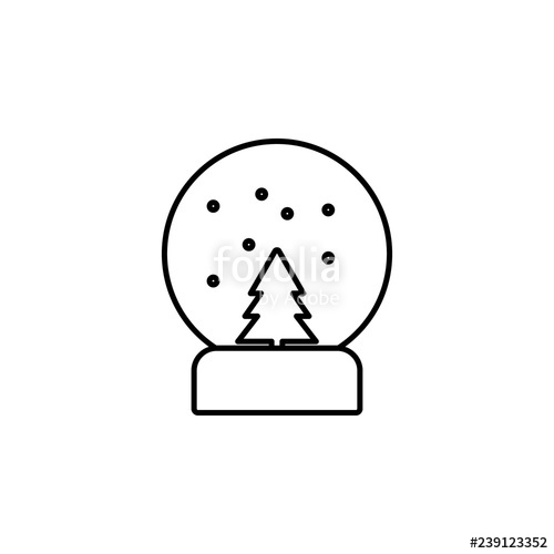 500x500 Snowball Icon Simple Outline Vector Of Christmas, New Year