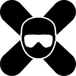 250x250 Snowboard Icon Sticker