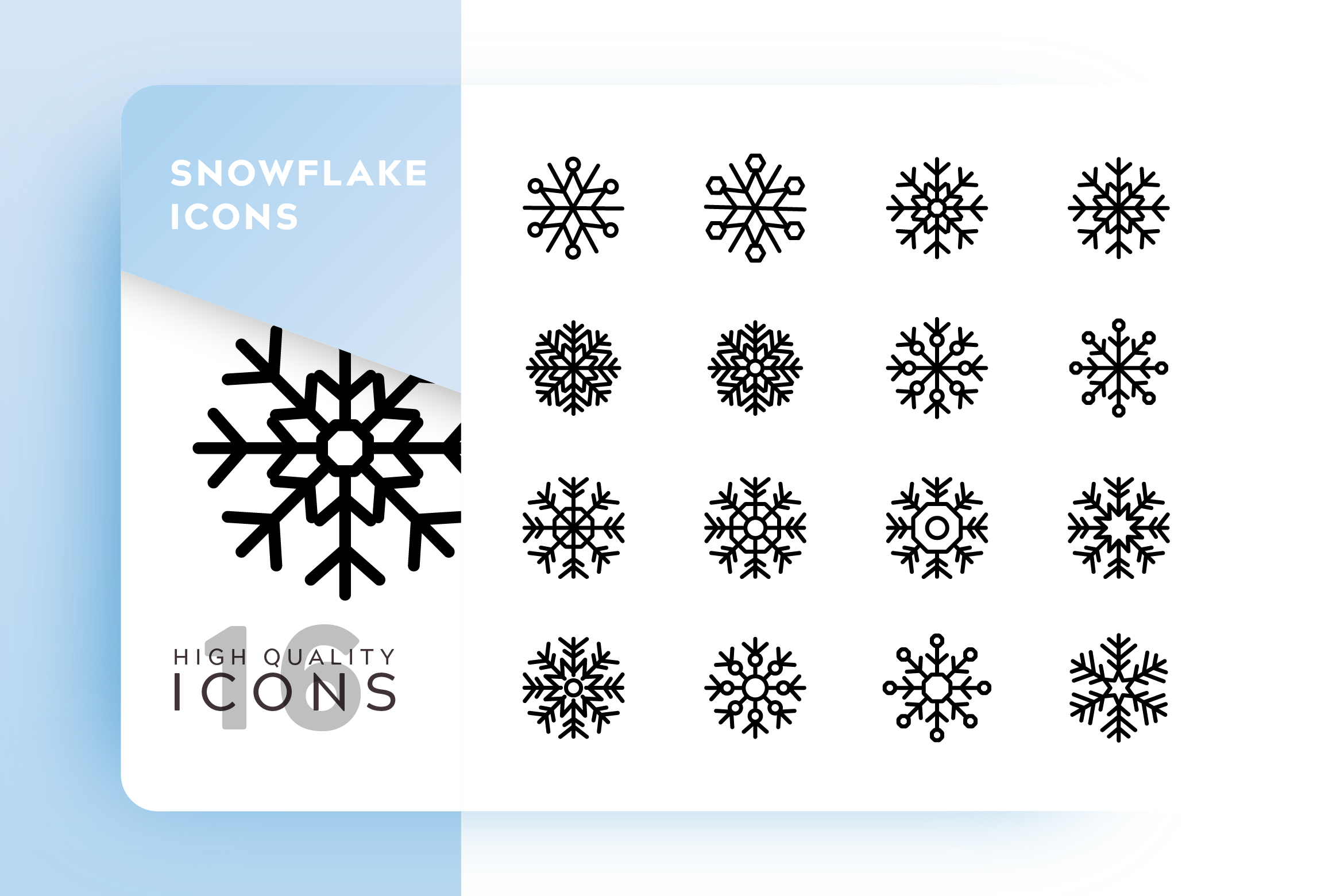 2340x1560 Snowflake Icon Pack Graphic
