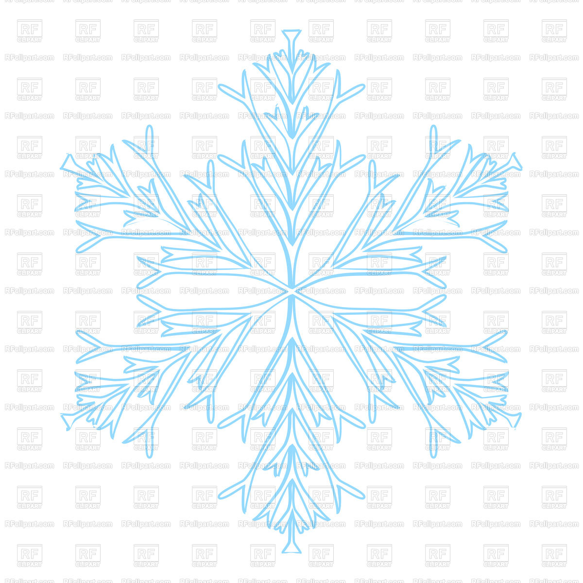 1200x1200 Snowflake Icon Blue Color Vector Image Of Icons And Emblems