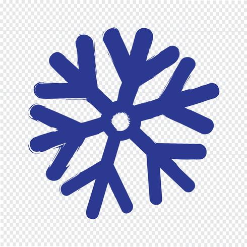 490x490 Snowflake Icon Vector Illustration