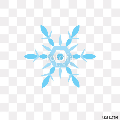 500x500 Snowflake Icon On Transparent Background Modern Icons Vector