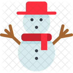 256x256 Snowman Icon Of Flat Style