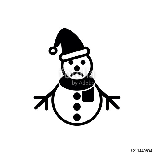 500x500 Sad Snowman Icon Stock Image And Royalty Free Vector