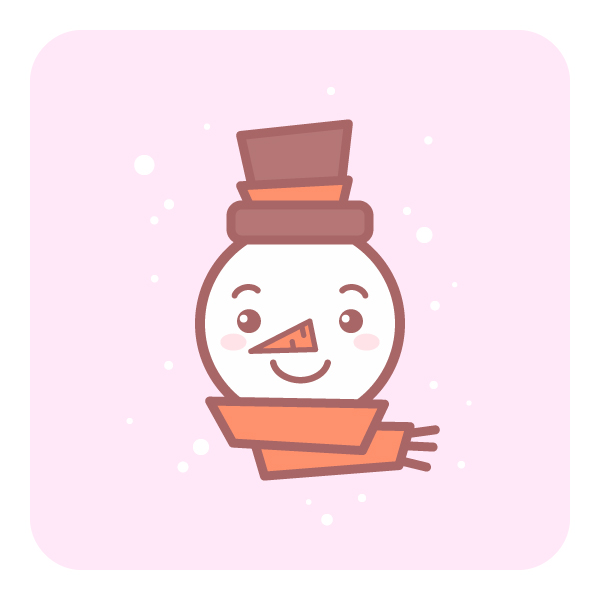 600x600 How To Draw A Cute Snowman Icon In Adobe Illustrator