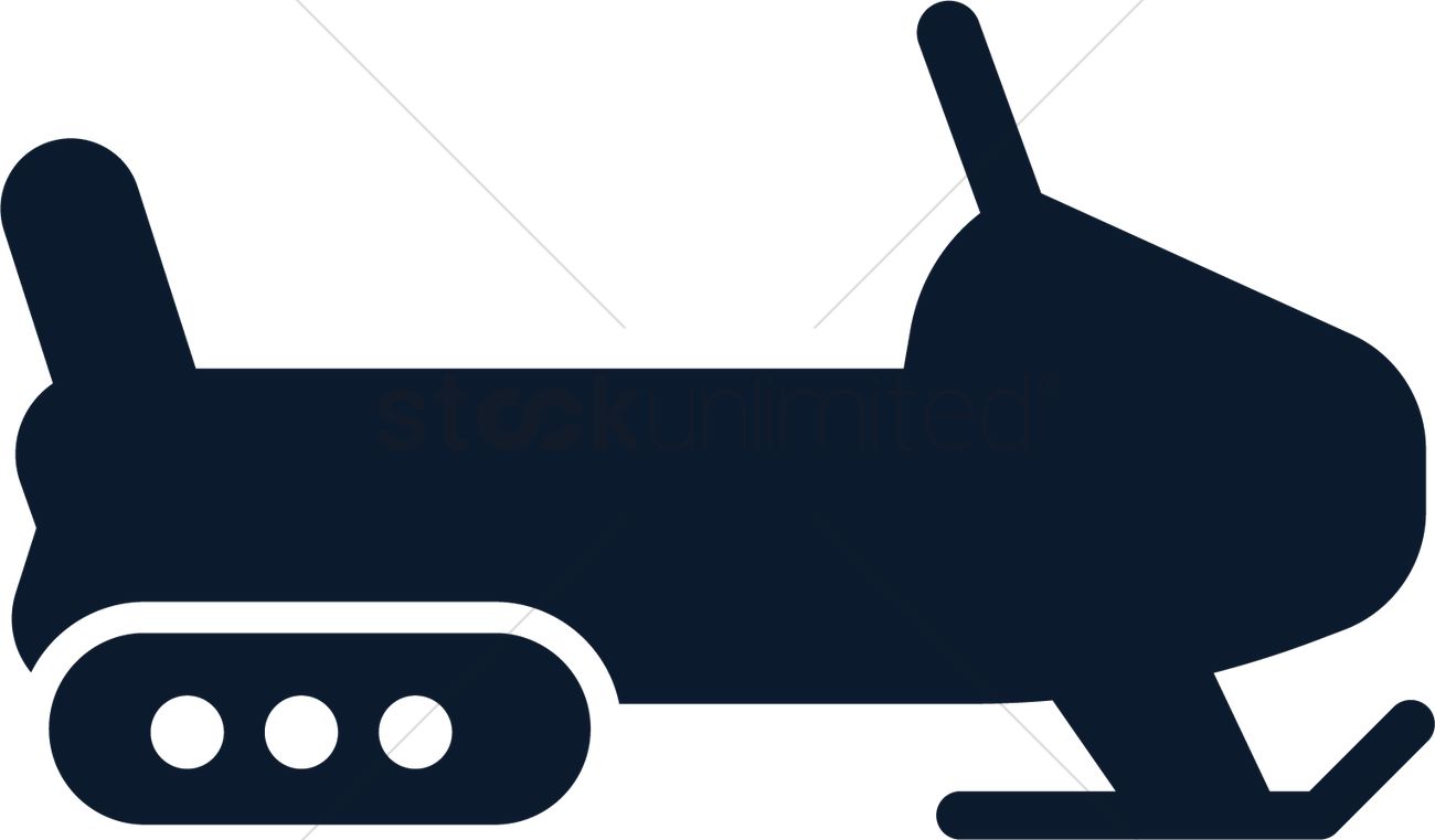 Snowmobile Icon Vector Image 1300x761 Snowmobile Icon Vector Image