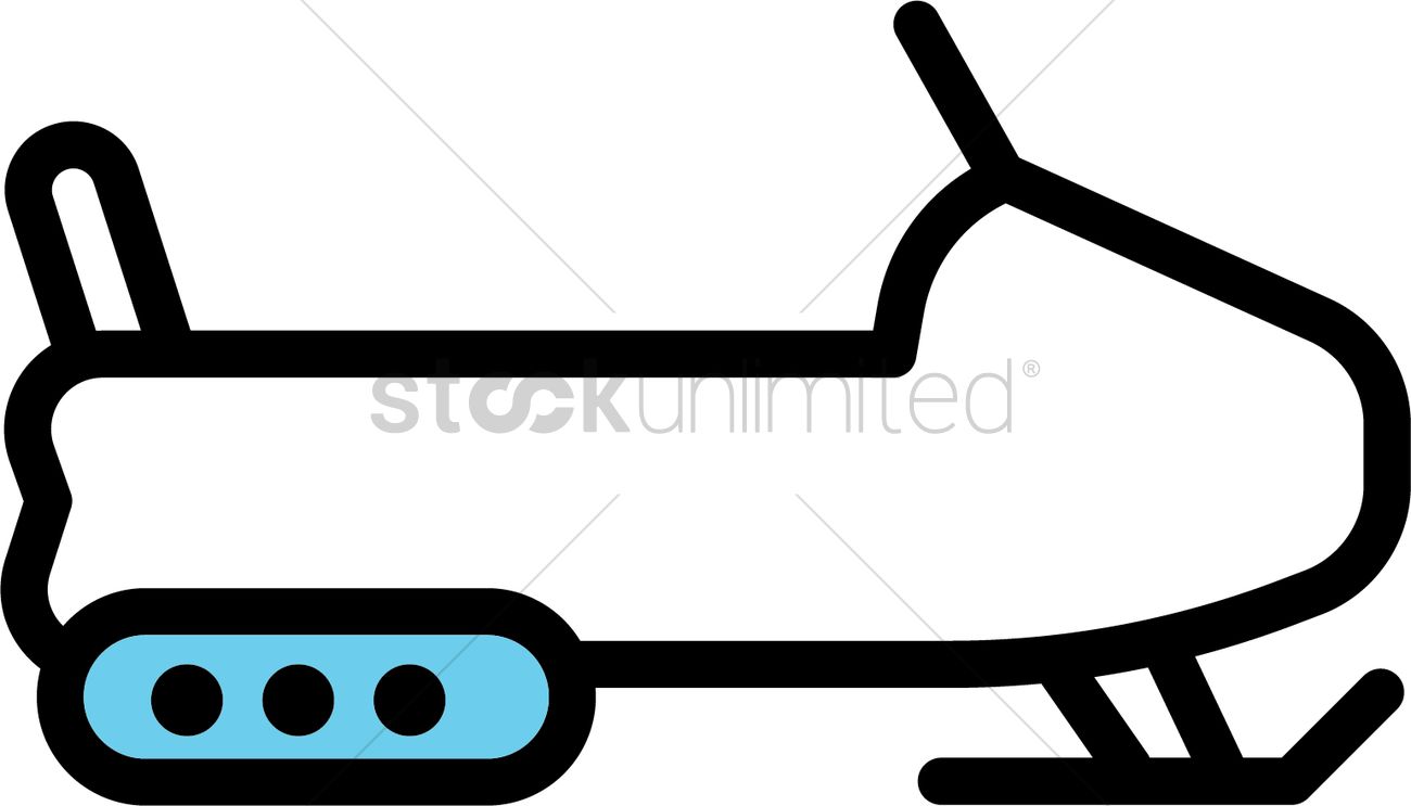 Snowmobile Icon Vector Image 1300x743 Snowmobile Icon Vector Image
