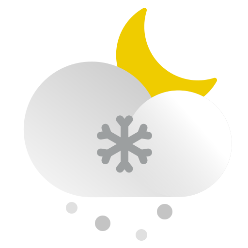 512x512 Weather, Half Moon, Cloudy, Snow, Snowy Icon Free Of The Weather