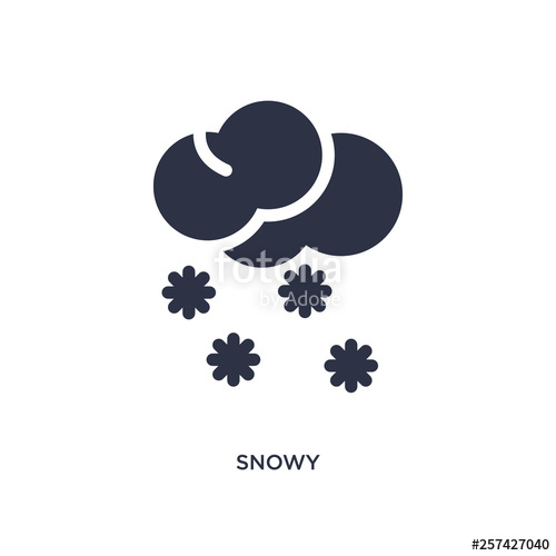 500x500 Snowy Icon On White Background Simple Element Illustration