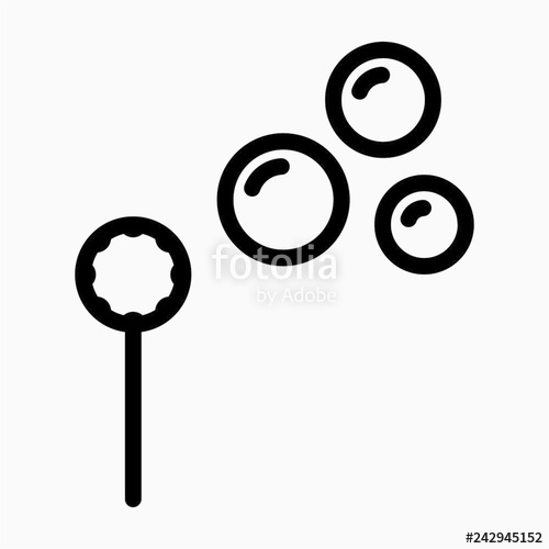 500x500 Outline Soap Bubble Pixel Perfect Vector Icon Stock Image