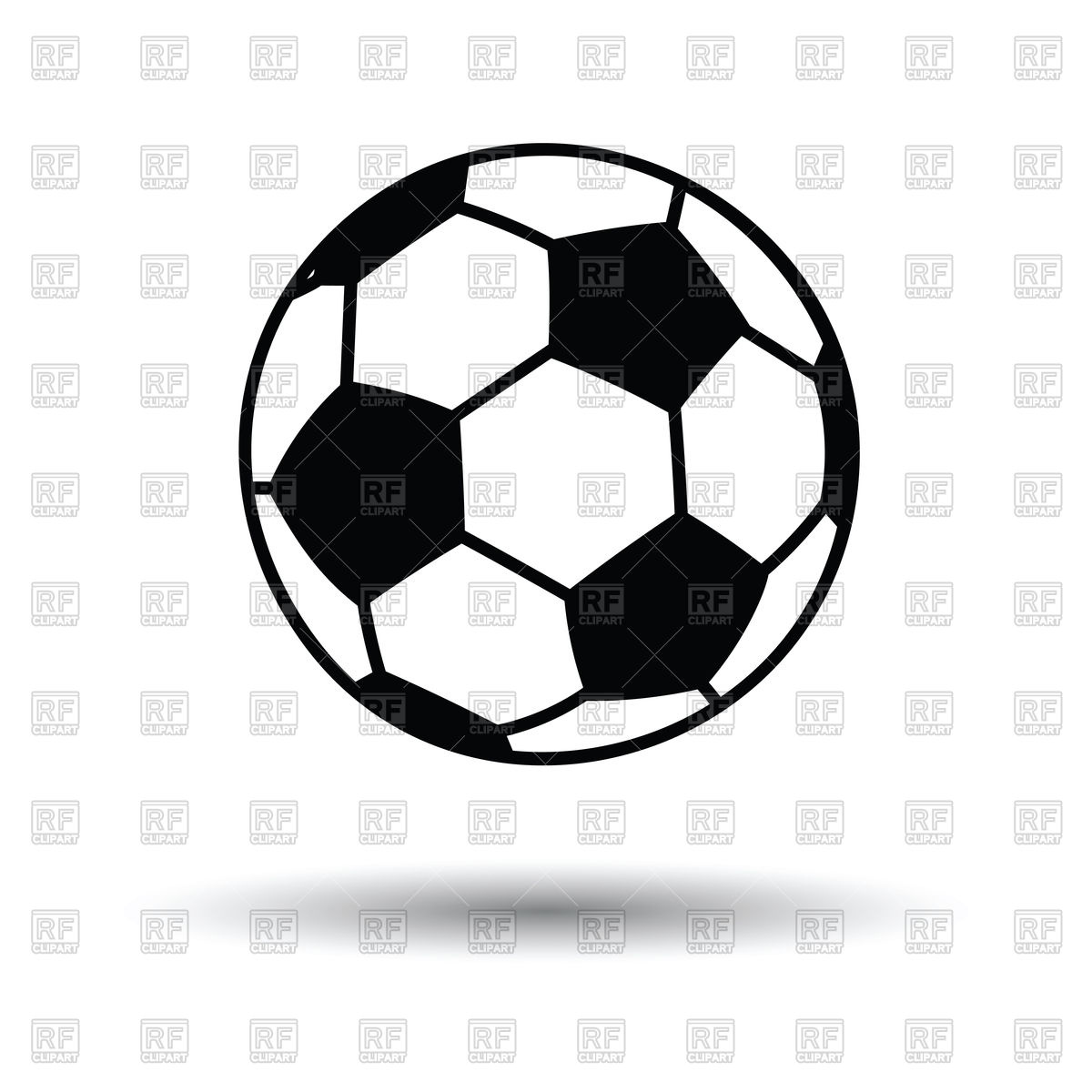 1200x1200 Soccer Ball Icon On White Background With Shadow Vector Image