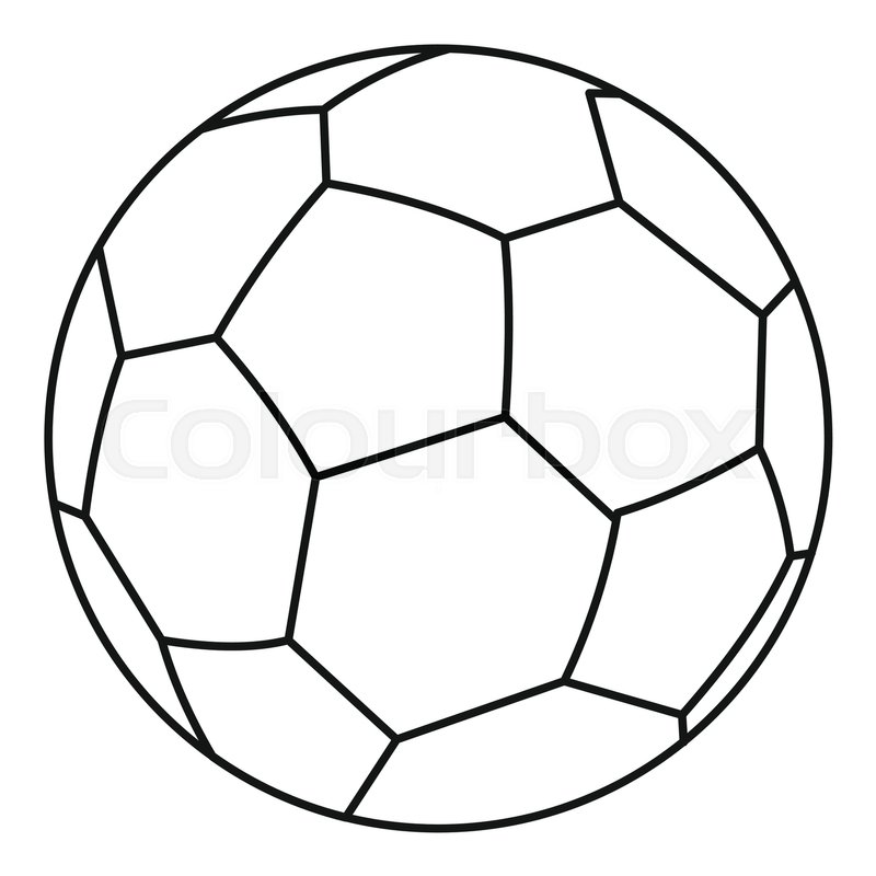 800x800 Soccer Ball Icon Outline Illustration Stock Vector Colourbox