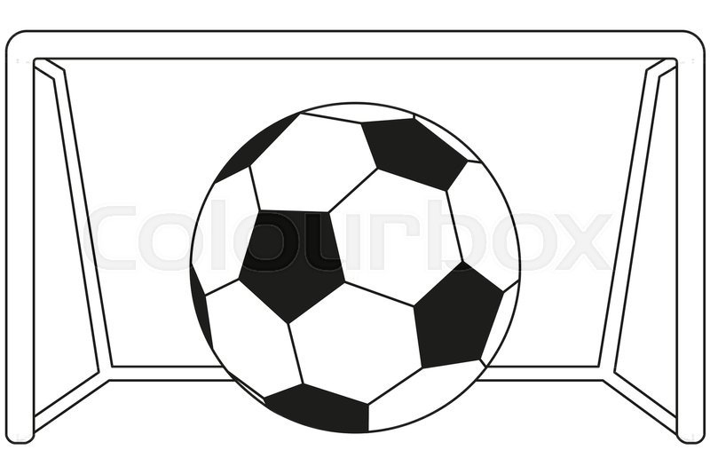 800x534 Line Art Black And White Soccer Stock Vector Colourbox