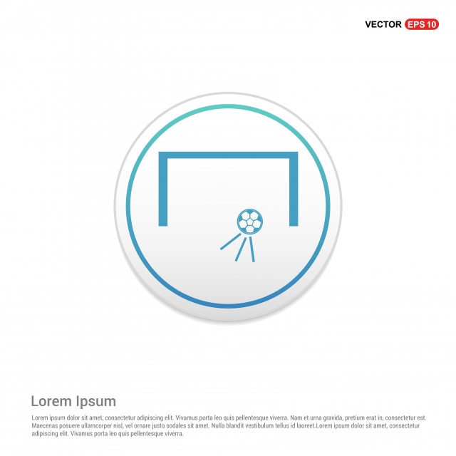640x640 Soccer Goal Icon White Circle Button, Activity, Background, Bar