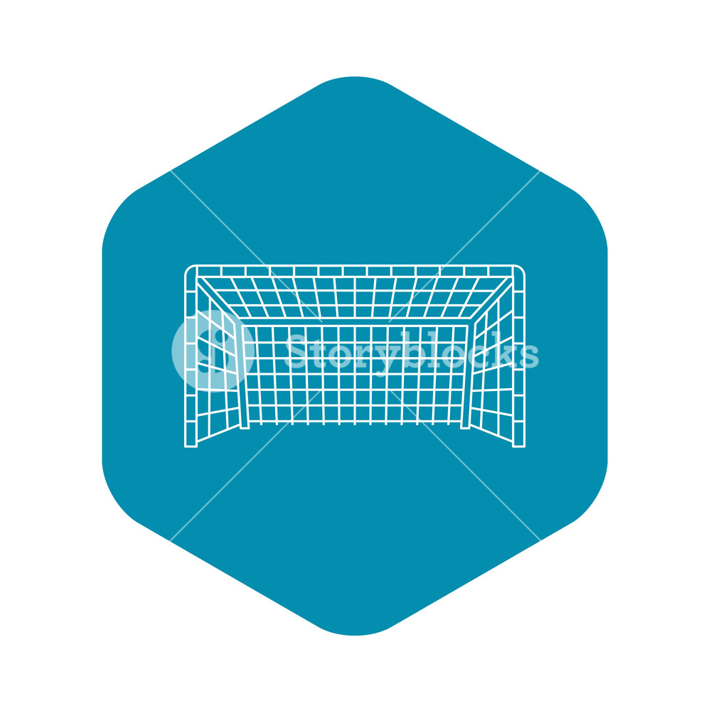 1000x1000 Soccer Goal Icon Outline Illustration Of Soccer Goal Vector Icon