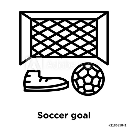 500x500 Soccer Goal Icon Isolated On White Background Modern And Editable