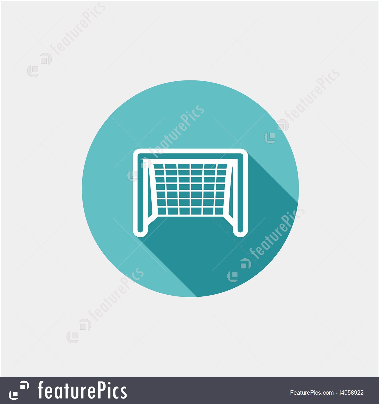 1300x1386 Emblems And Symbols Soccer Goal Flat Icon