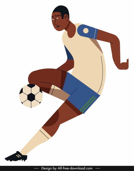 471x600 Soccer Player Icon Motion Gesture Cartoon Character Sketch Free