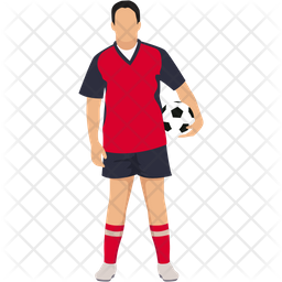 256x256 Football Player Icon Of Flat Style