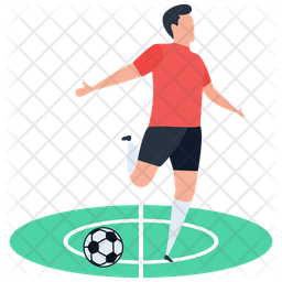256x256 Football Player Icon Of Flat Style