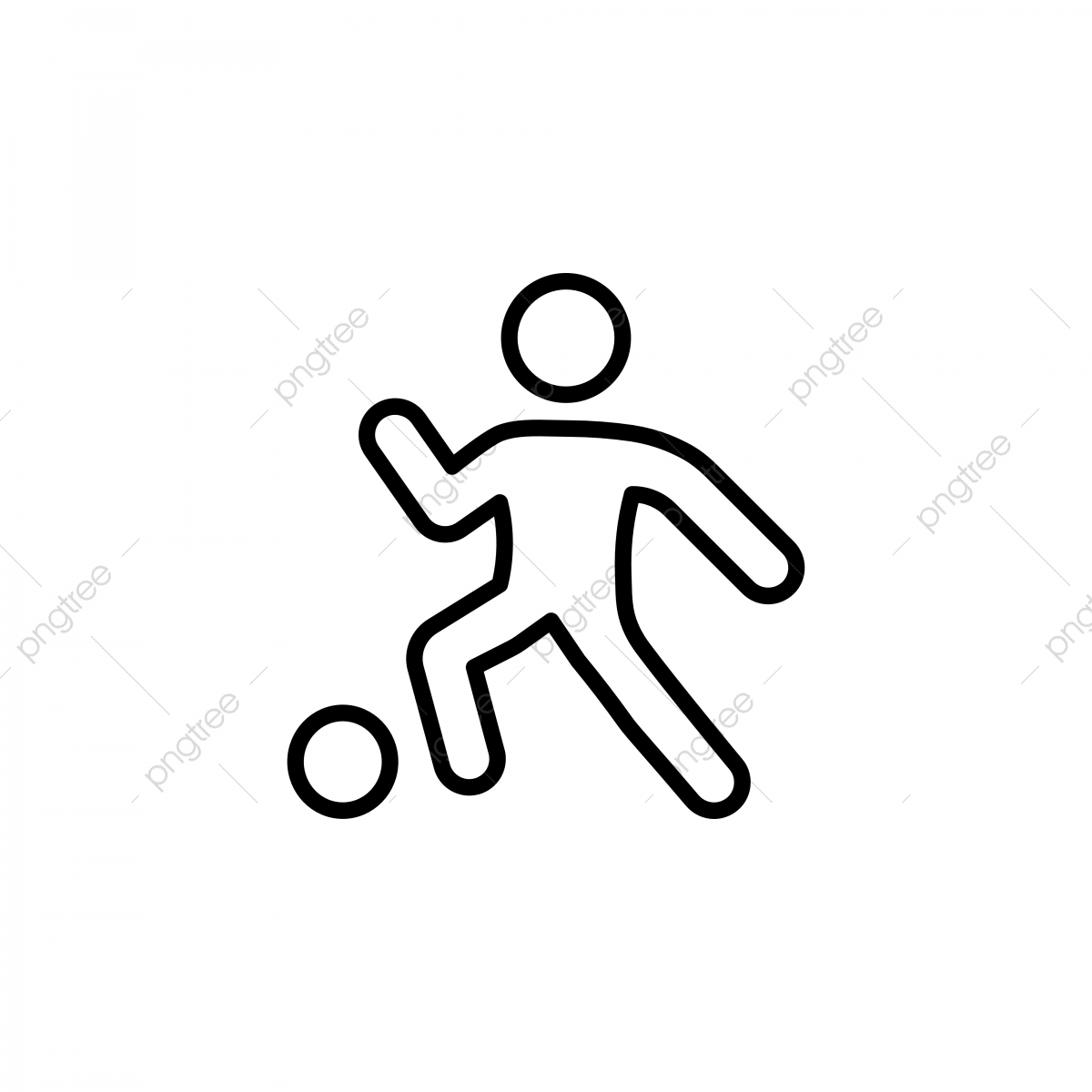 1200x1200 Football Player Icon Vector Illustration In Line Style For Any