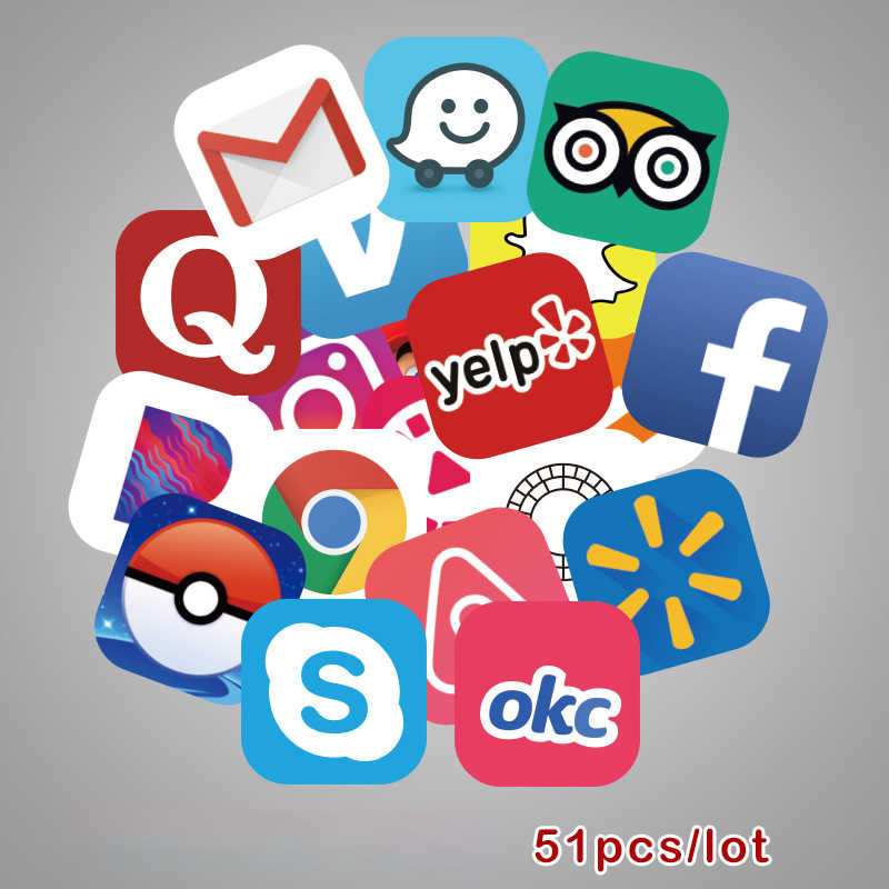800x800 X Social Media App Icon Logo Stickers For Luggage Laptop Mac