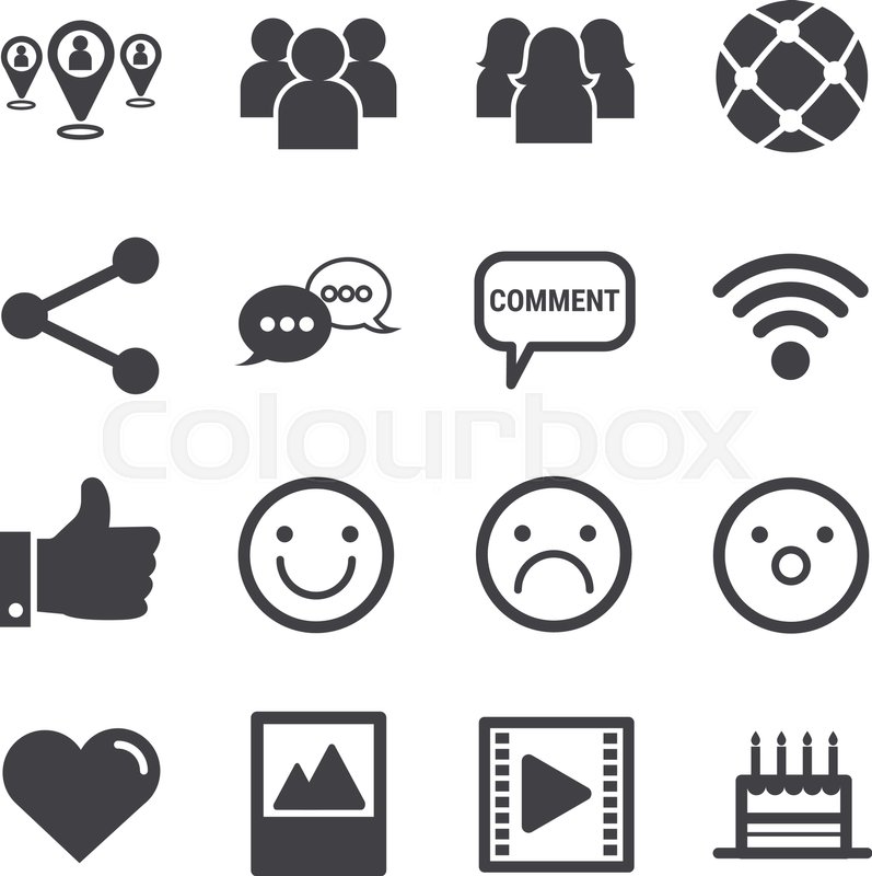 797x800 Social Icon, Vector Icon Stock Vector Colourbox