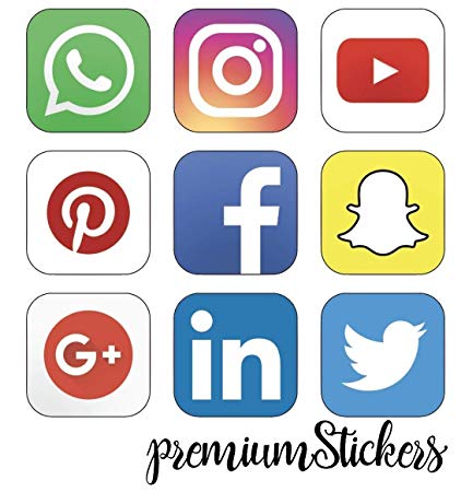 Set Of Individually Cut Social Media Icons Shop, Cafe, Bar 422x450 Set Of Individually Cut Social Media Icons Shop, Cafe, Bar
