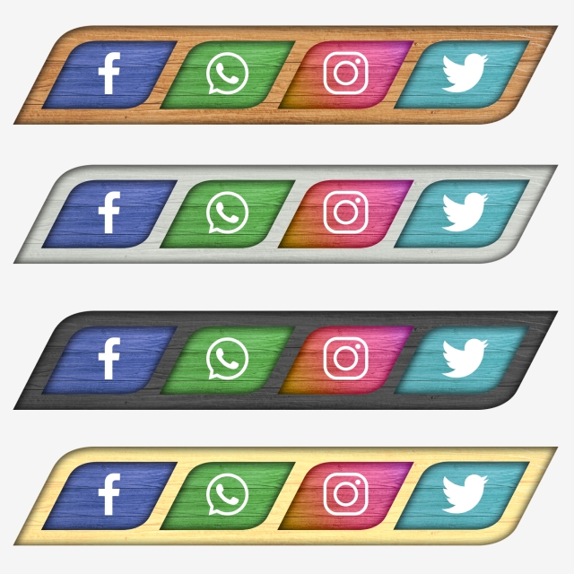 Social Media Bar With Furniture Effect, Furniture Effect, Social 640x640 Social Media Bar With Furniture Effect, Furniture Effect, Social