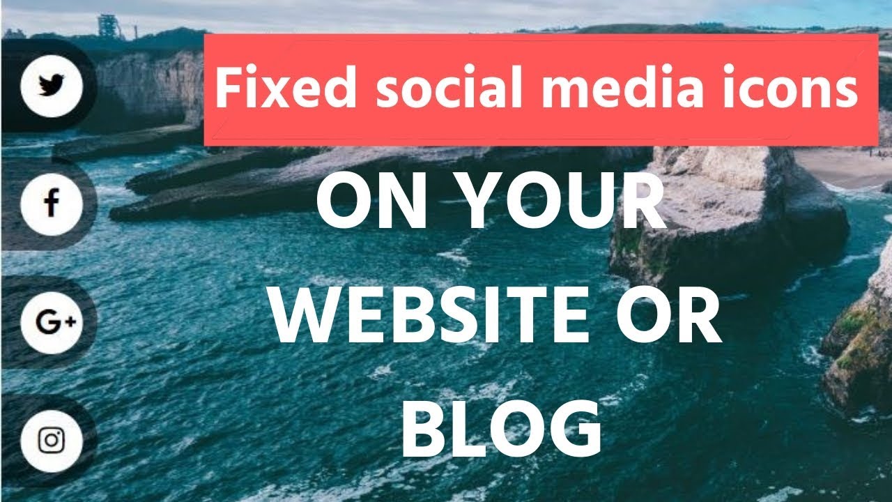 Css Sticky Social Media Icon Bar Animation 1280x720 Css Sticky Social Media Icon Bar Animation