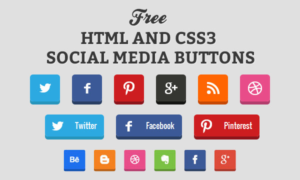 600x360 Free Html Social Media Buttons For Your Website Instantshift