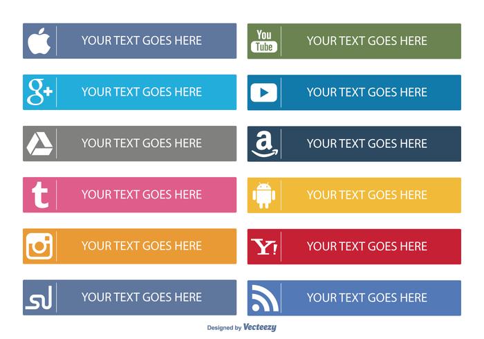 700x490 Social Media Button Icons