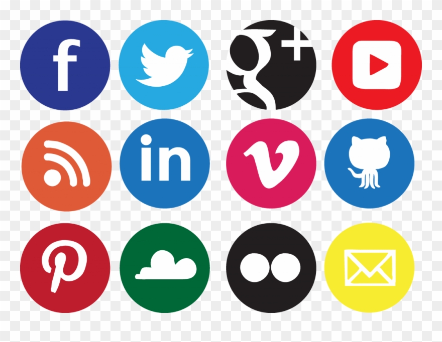 880x682 Social Media Buttons Png Images