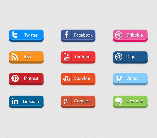 620x543 Free Social Media Icon Buttons Web Design Social Media