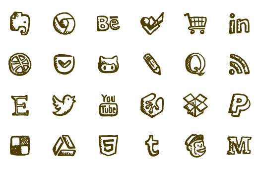 520x346 Friendly Icons Font Social Icon Font On Hand Drawn Goods