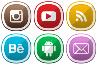 390x260 Social Network Icons