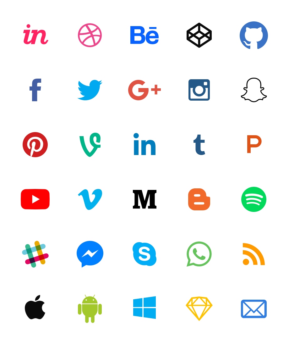 920x1094 Extended Social Icon Pack