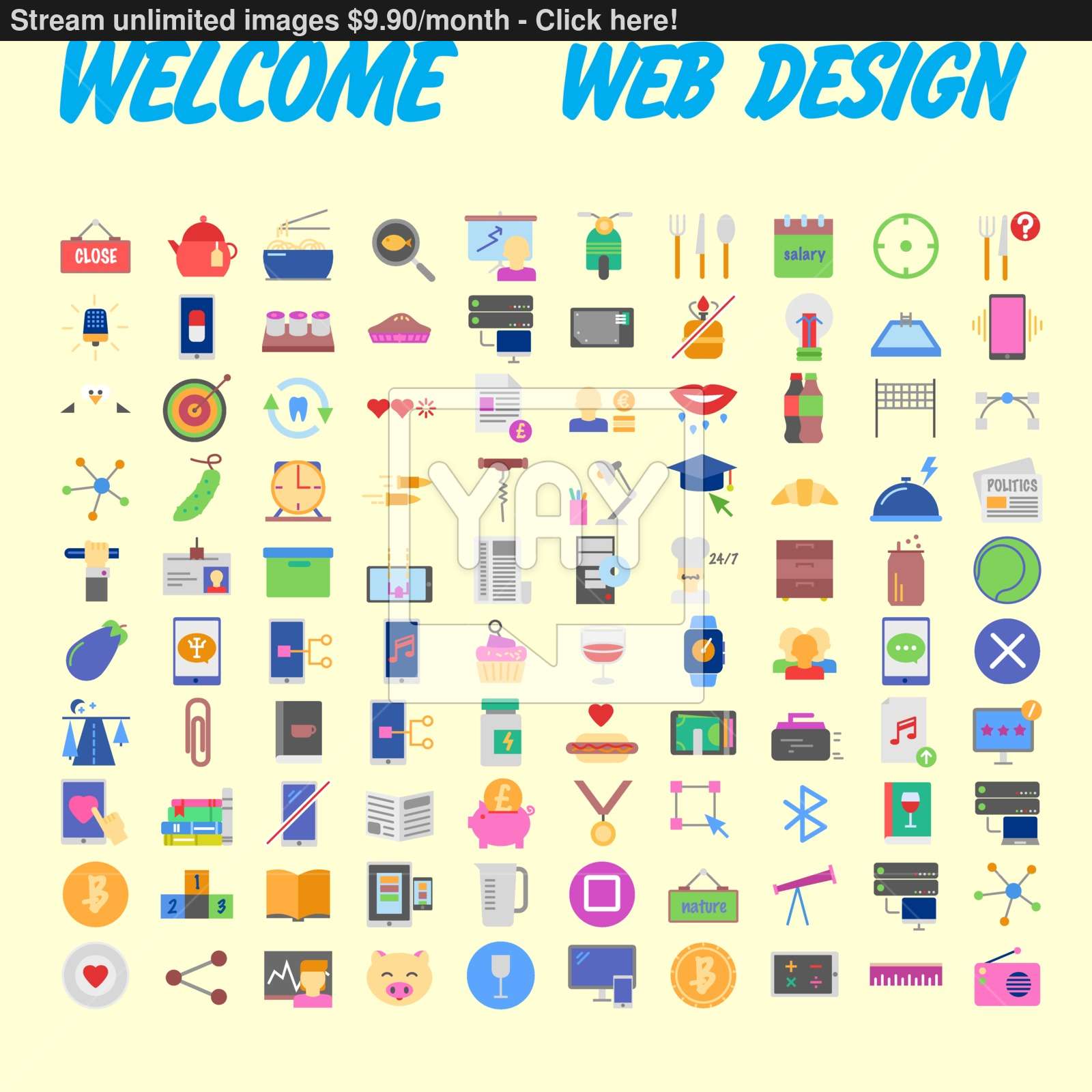 1600x1600 Trendy Flat Line Icon Pack For Designers And Developers Icons