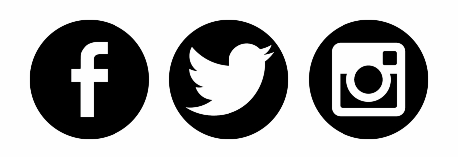 920x315 Black Social Media Icon Png, Transparent Png Download For Free