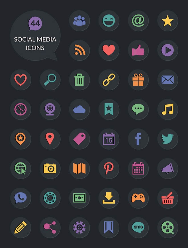 Social Media Icons 660x867 Social Media Icons