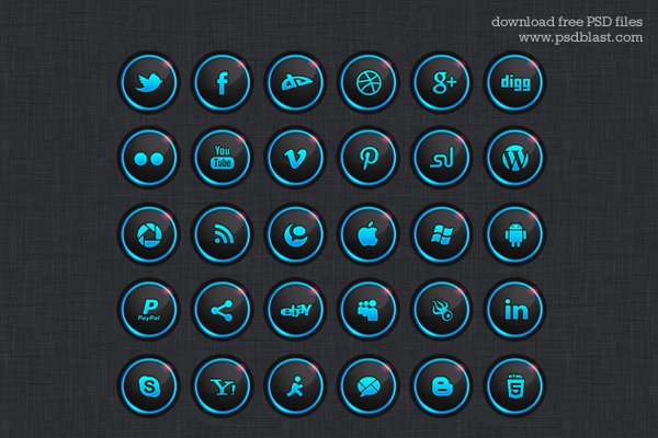 Free Free Social Media Icon Set 600x400 Free Free Social Media Icon Set