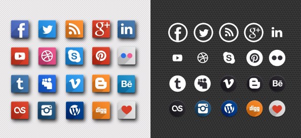 Free Social Media Icons 594x274 Free Social Media Icons