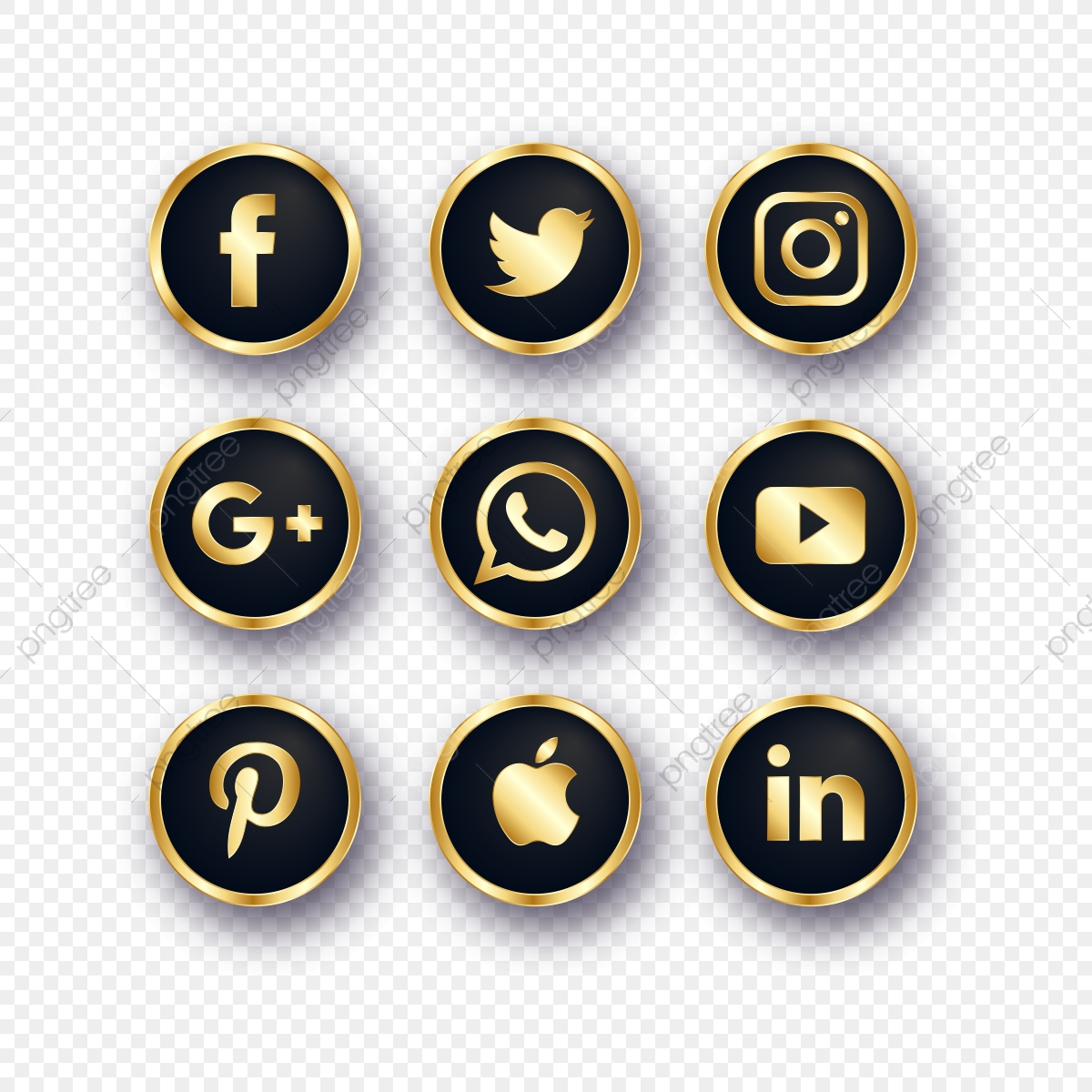 Golden Social Media Icons, Social Media Icons, Social Media 1200x1200 Golden Social Media Icons, Social Media Icons, Social Media